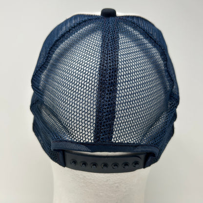 Vintage 80s CWA Communications Workers Trucker Hat Baseball Cap Snapback Blue - Neon Vintage