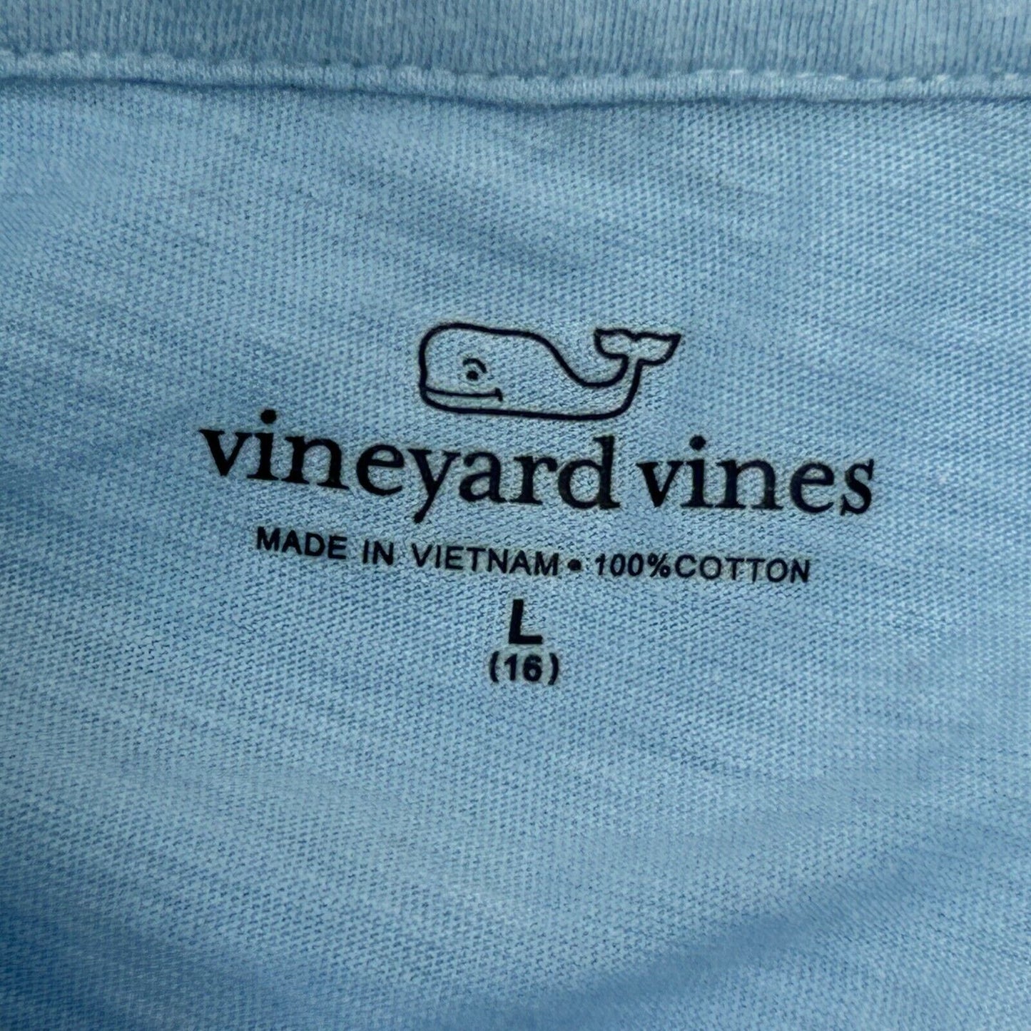 Vineyard Vines Youth Polo T Shirt Large 16 Long Sleeve Cotton Kids Boys Blue