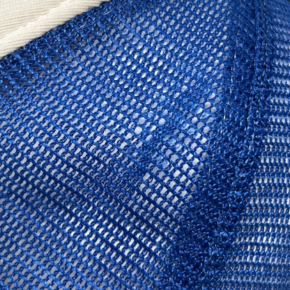 Vintage 80s I Move The Earth Patch Trucker Hat Cap Blue Mesh Snapback 5 Panel