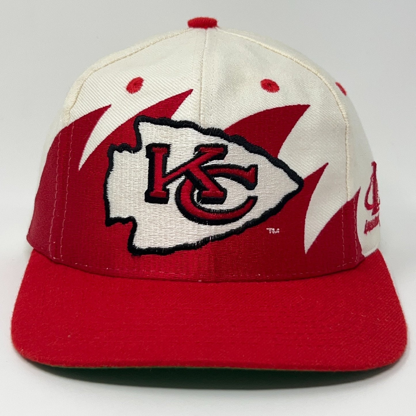 Vintage 90s Kansas City Chiefs Sharktooth Hat Baseball Cap Logo Athletic Red