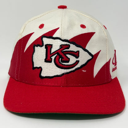 Vintage 90s Kansas City Chiefs Sharktooth Hat Baseball Cap Logo Athletic Red