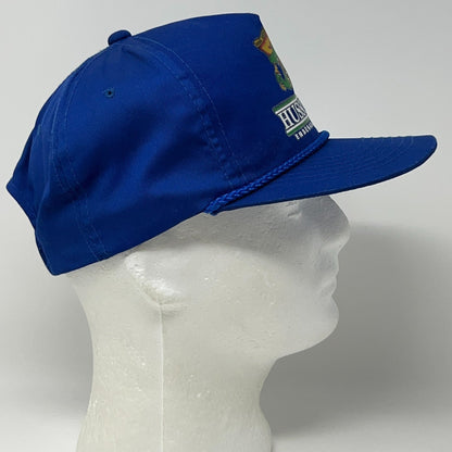 ヴィンテージ 90年代 Hussong's エンセナダ メキシコ ワニ革 ブルー スナップバック ベースボールキャップ