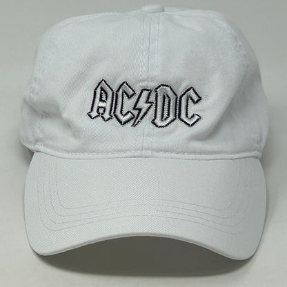 AC/DC 老爹帽 棒球帽 ACDC 摇滚乐队 六片式带帽 白色