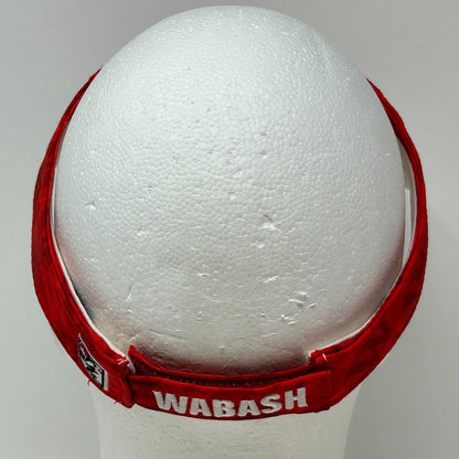 Vintage Wabash College Scarlet Visor Hat Cap 90s Indiana Strapback Red The Game