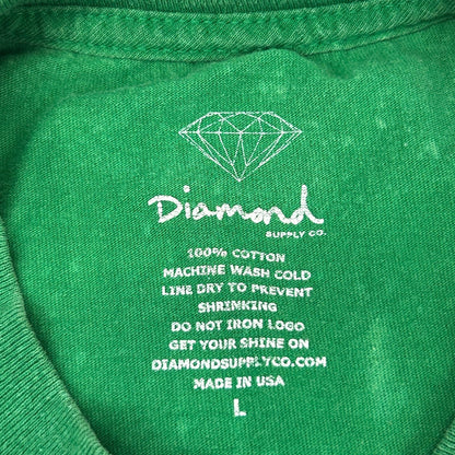 University of Diamond Supply Co T Shirt Streetwear Self Education Green L Large
