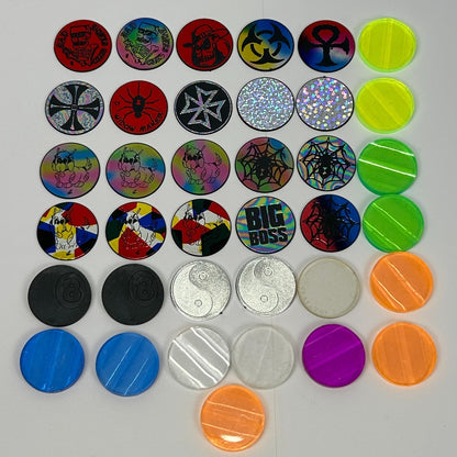 Vintage 90s Lot of 67 Milk Caps Pieces 30 Pogs 37 Slammers Hawaiian Game