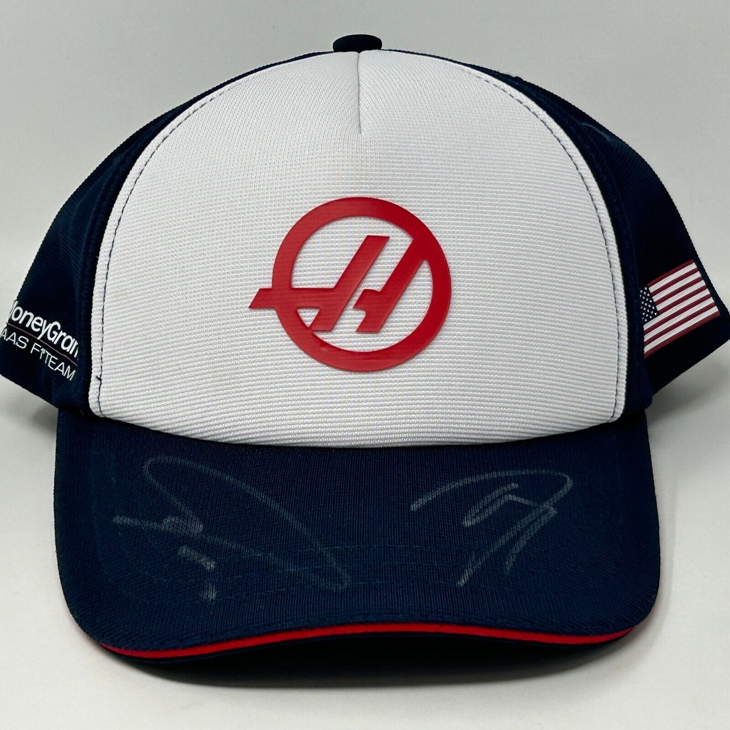 Haas Formula 1 Signed Hat F1 Nico Hulkenberg Kevin Magnussen Blue Baseball Cap