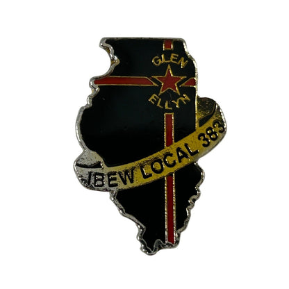 IBEW Local 383 Vintage 90s Pin Glen Ellyn Illinois Labor Union Pinback