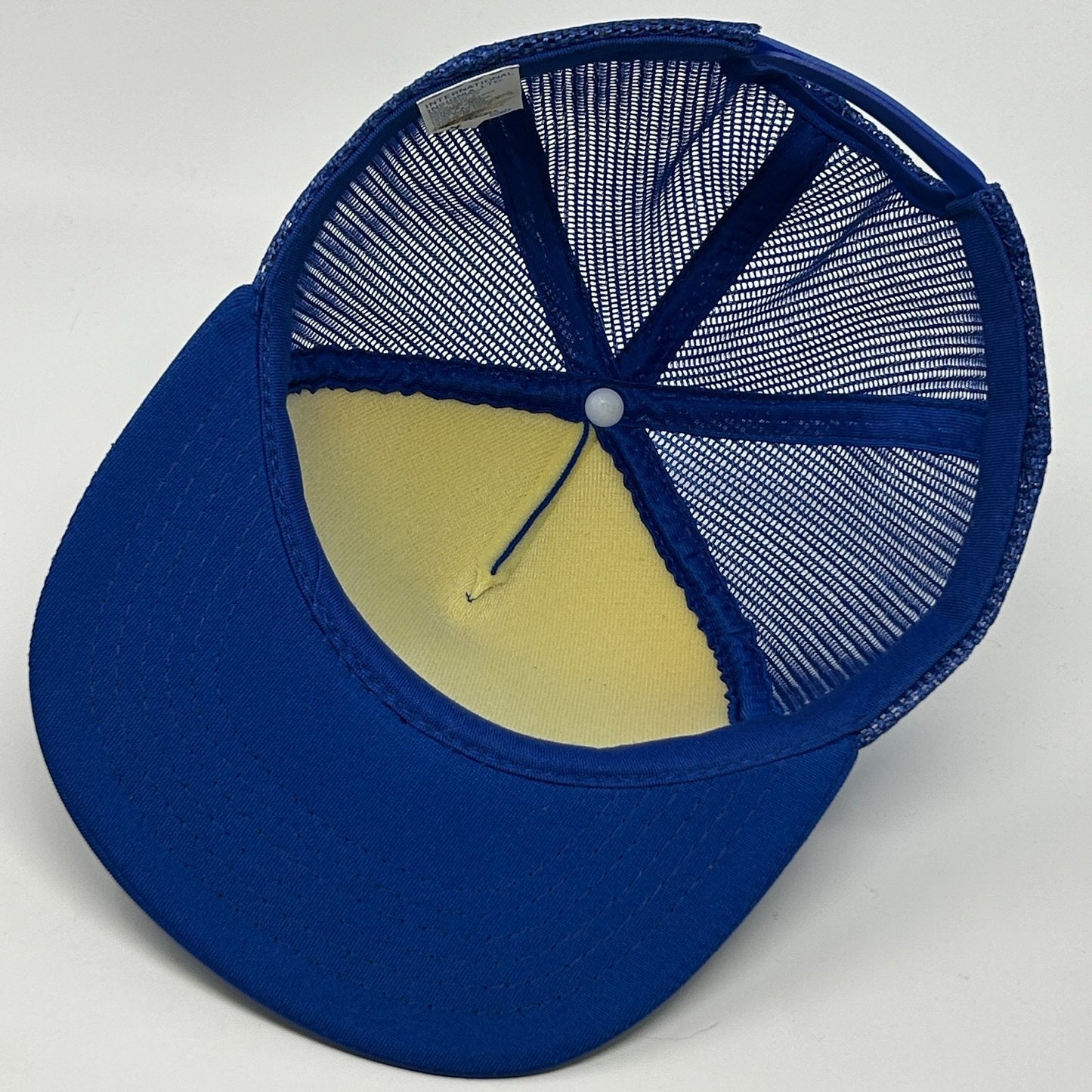 Vintage 80s Winnipeg Canada Trucker Hat Baseball Cap Canadian Blue Mesh Snapback