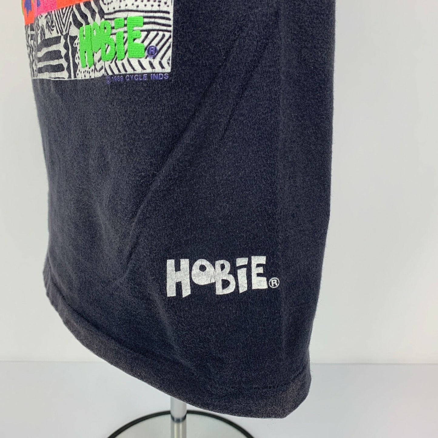 Hobie Fish Beach Surfing Vintage 80s T Shirt Small Neon Puffy Paint Made In USA