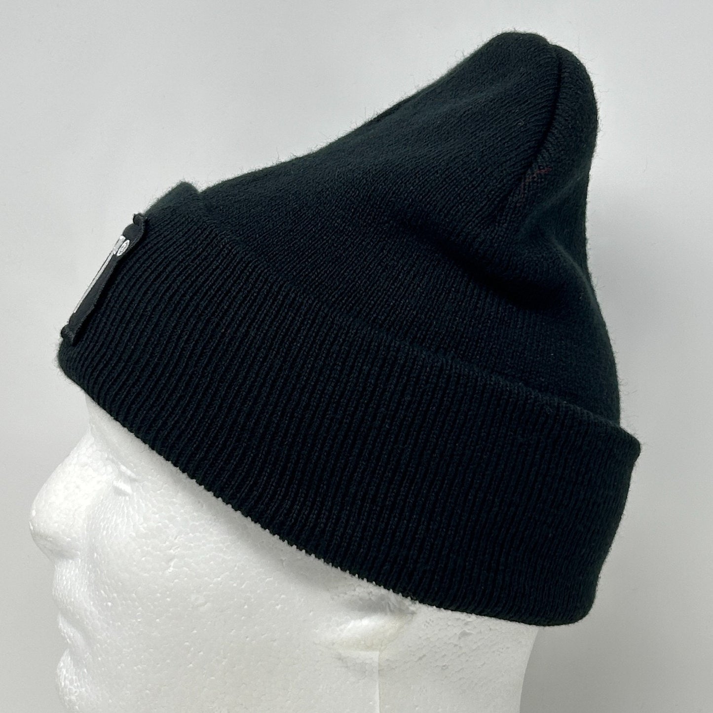 CAT Caterpillar Beanie Winter Hat Toque Flip Cuffed Black Construction Mining