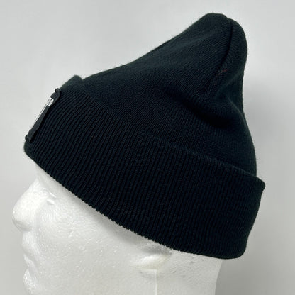 CAT Caterpillar Beanie Winter Hat Toque Flip Cuffed Black Construction Mining