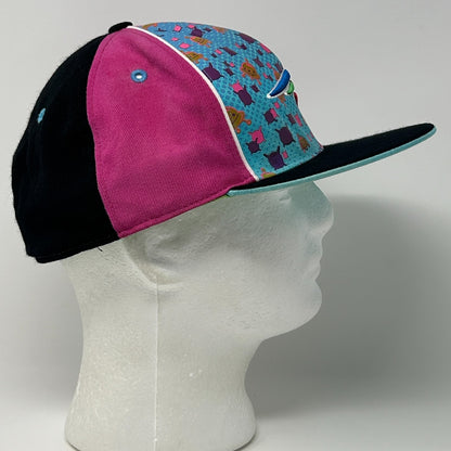 New England Patriots Hat Baseball Cap UFO Alien Space Reebok Blue Fitted 7 5/8