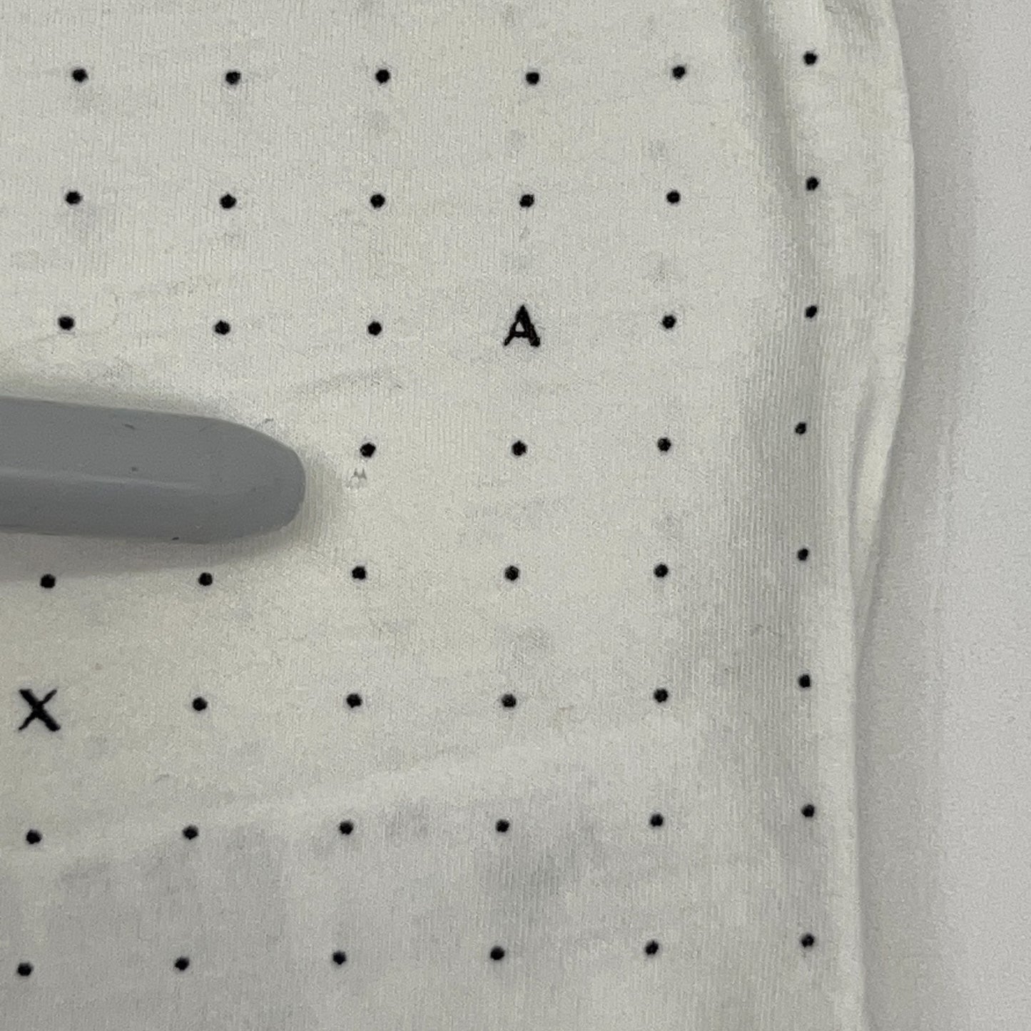 Armani Exchange Polo Shirt AX Spotted Polka Dot Pocket White Mens M Medium