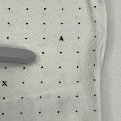 Armani Exchange Polo Shirt AX Spotted Polka Dot Pocket White Mens M Medium