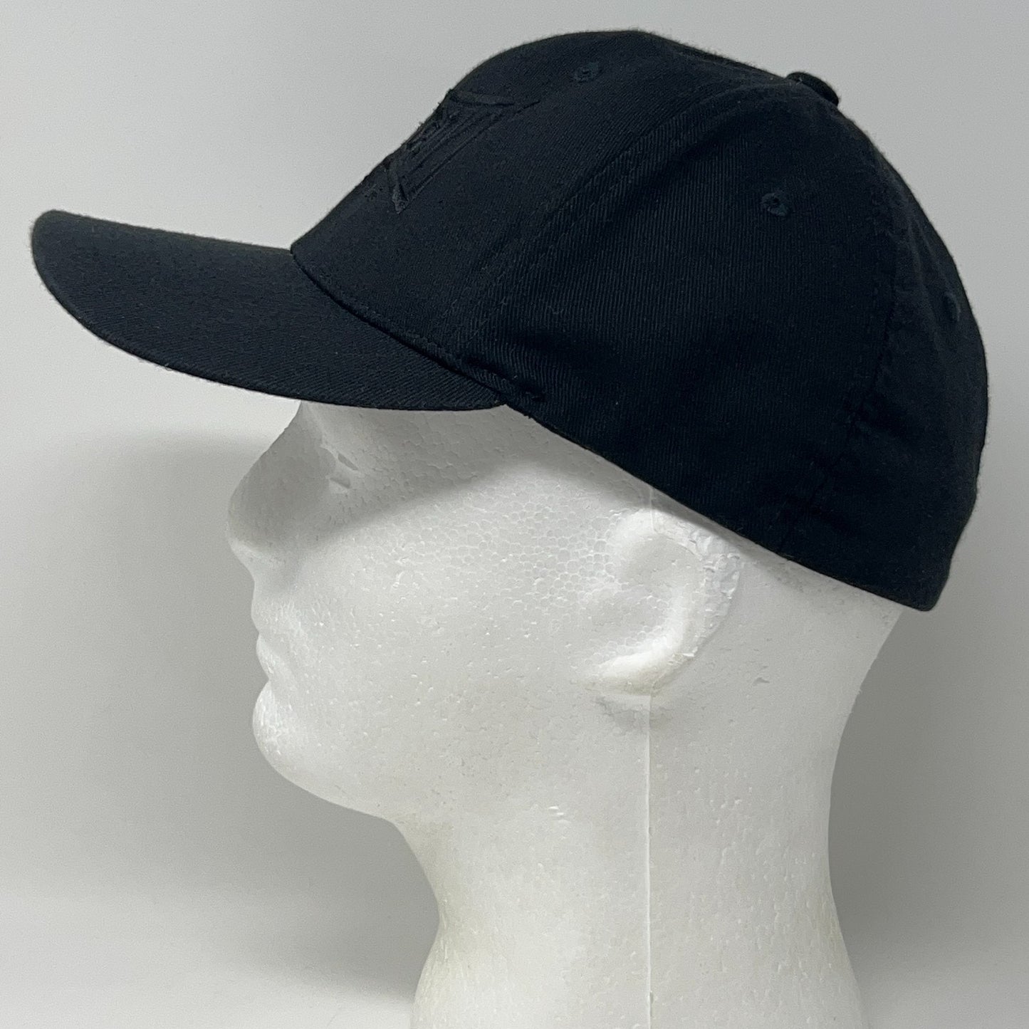 Homeboy Industries Hat Baseball Cap 6 Panel Black On Black FlexFit S-M
