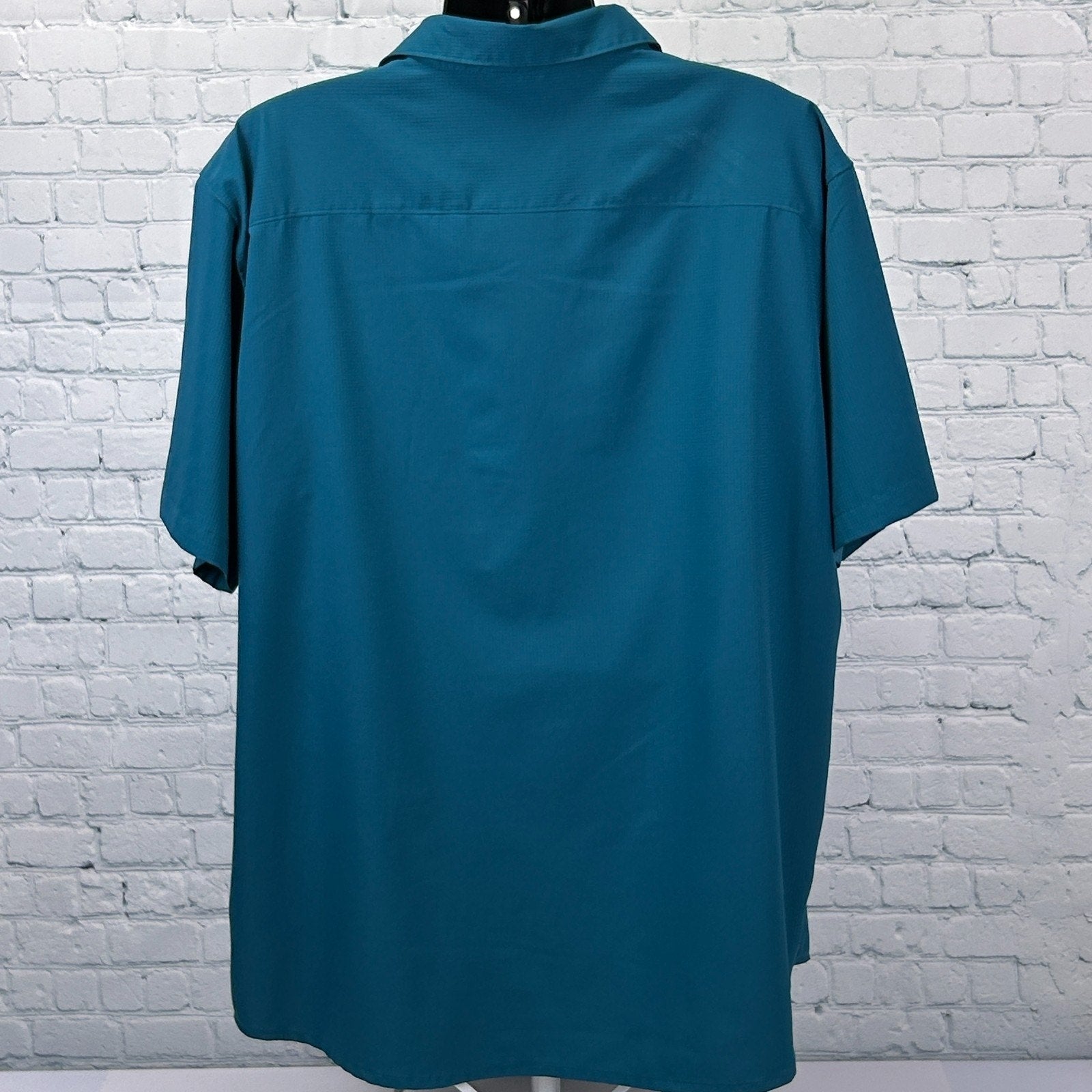Columbia Pacific Breeze Button Front Shirt Omni Shade Vented SS Green XXL 2XL - Neon Vintage