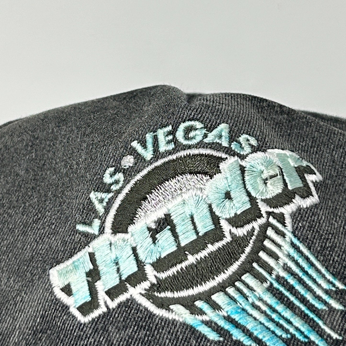 Vintage 90s Las Vegas Thunder Hat Cap Black Ice Hockey Snapback KEDG The Edge