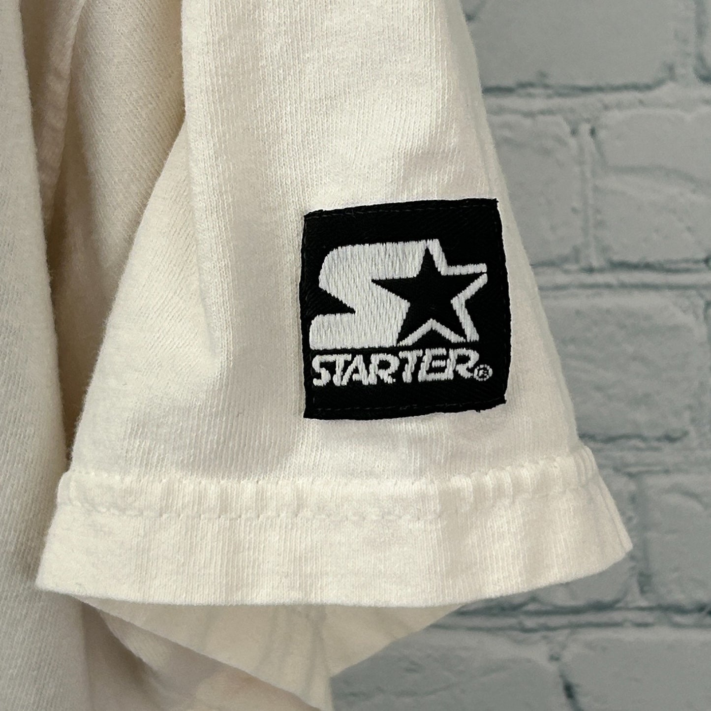 Vintage 90s Super Bowl XXXII T Shirt Denver Broncos NFL Starter Ivory XL X-Large