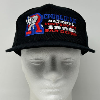 Vintage Republican National Convention 1996 Hat Cap Black 90s GOP RNC Snapback
