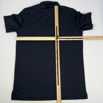 Travis Mathew Oceanside PENTA Polo Shirt Black Short Sleeve Mens M Medium