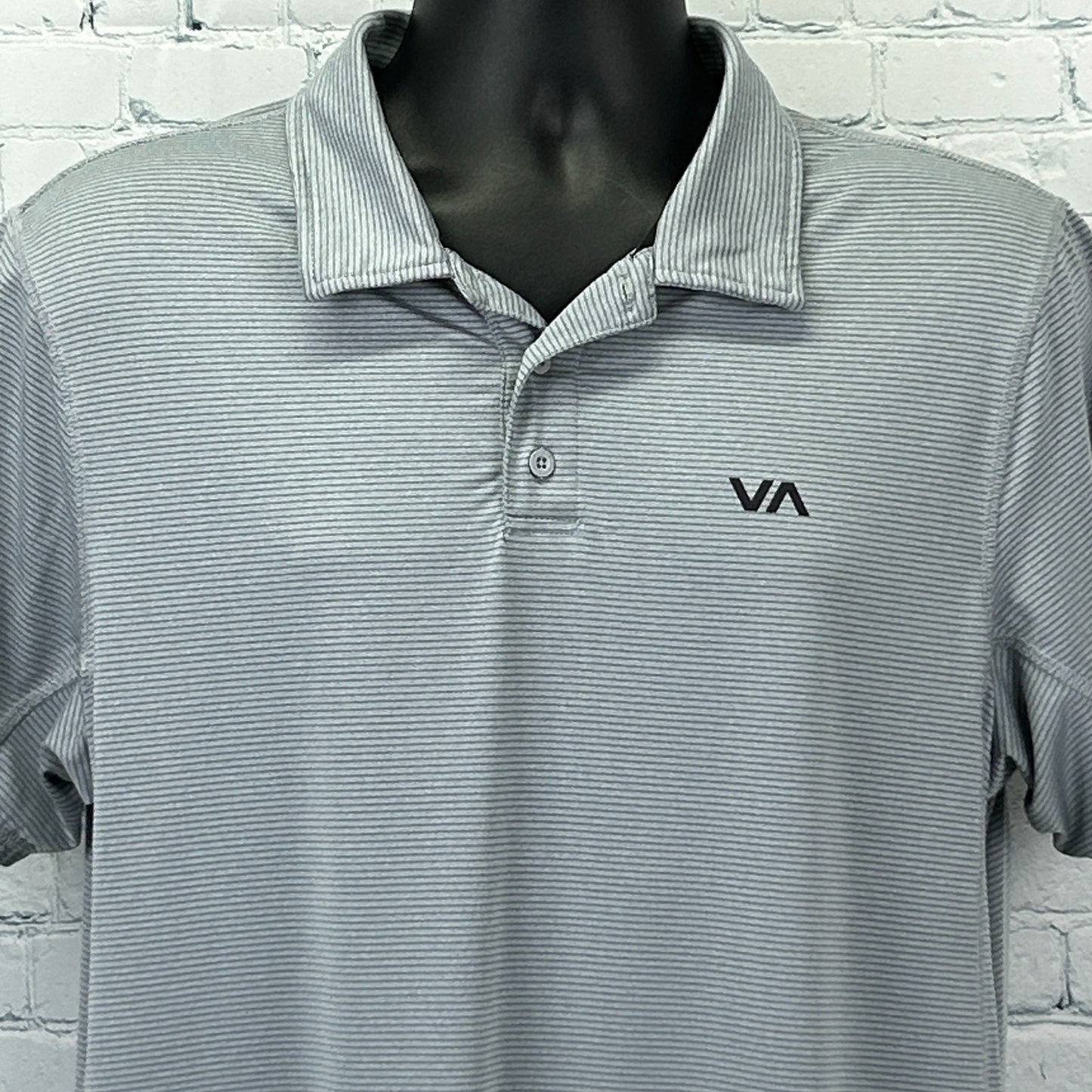 RVCA Sport Vent Polo Shirt PM Tenore Skater Surfer Surfing MMA Gray L Large