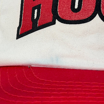Vintage 90s Arkansas Razorbacks Hogs Hat Snapback White Red NCAA Baseball Cap