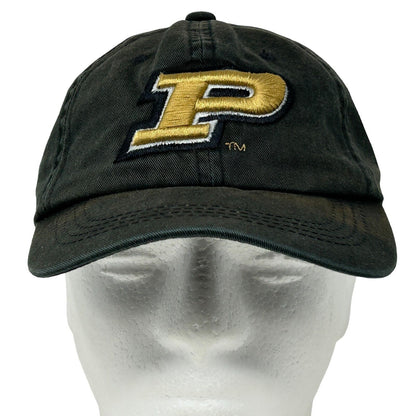 Gorra de béisbol con correa trasera negra de los Boilers de la Universidad de Purdue, gorra de béisbol con correa trasera negra de la NCAA