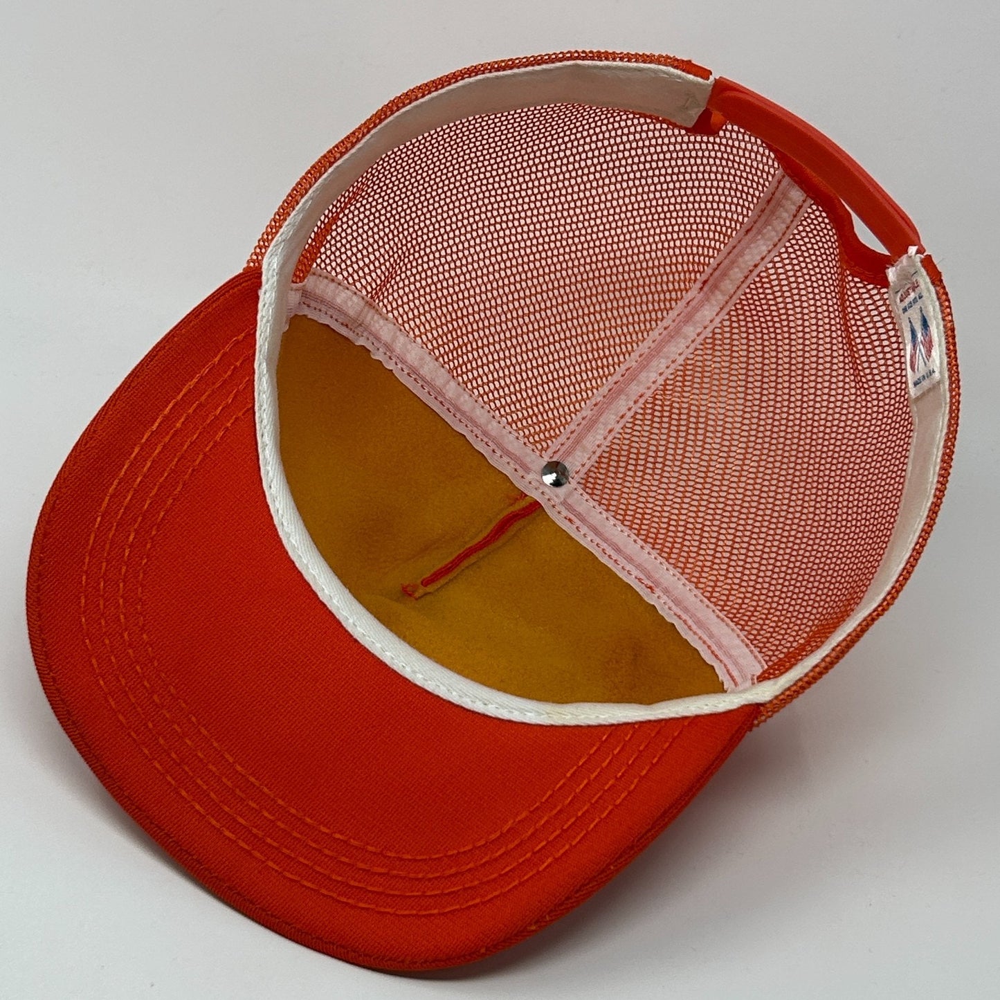 Vintage NRA Freedom Trucker Hat Baseball Cap National Rifle Association Orange