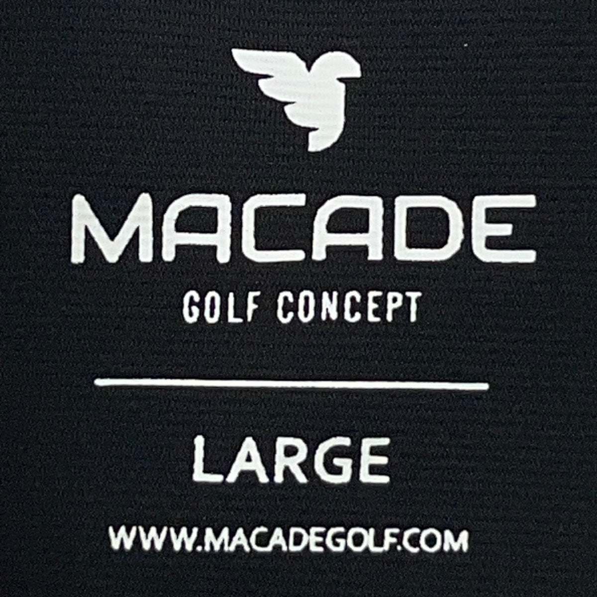 Macade Golf Heath Bomber Henley Shirt Mens L Large Black Short Sleeve Stretch
