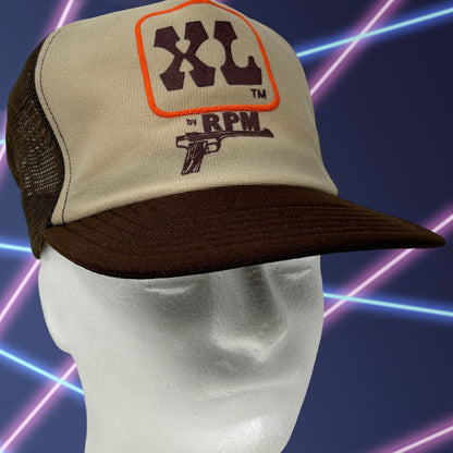 Gorra de béisbol estilo camionero con pistola RPM XL vintage, años 80, Gun Rock Pistol Manufacturing