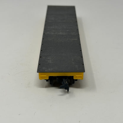 Trailer Train HO Gauge Flat Car Freight Scale Model Train Life Like Yellow
