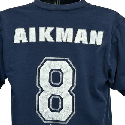 Dallas Cowboys Troy Aikman Vintage Y2Ks T Shirt Medium NFL Football Mens Blue