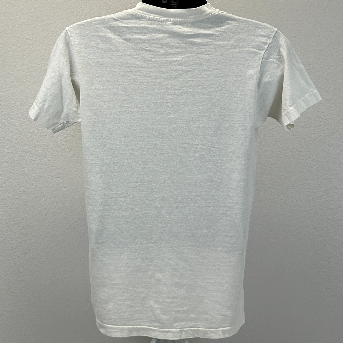 Vintage 80s Distressed Giant Panda Bear T Shirt Hand Painted White Tee S Small