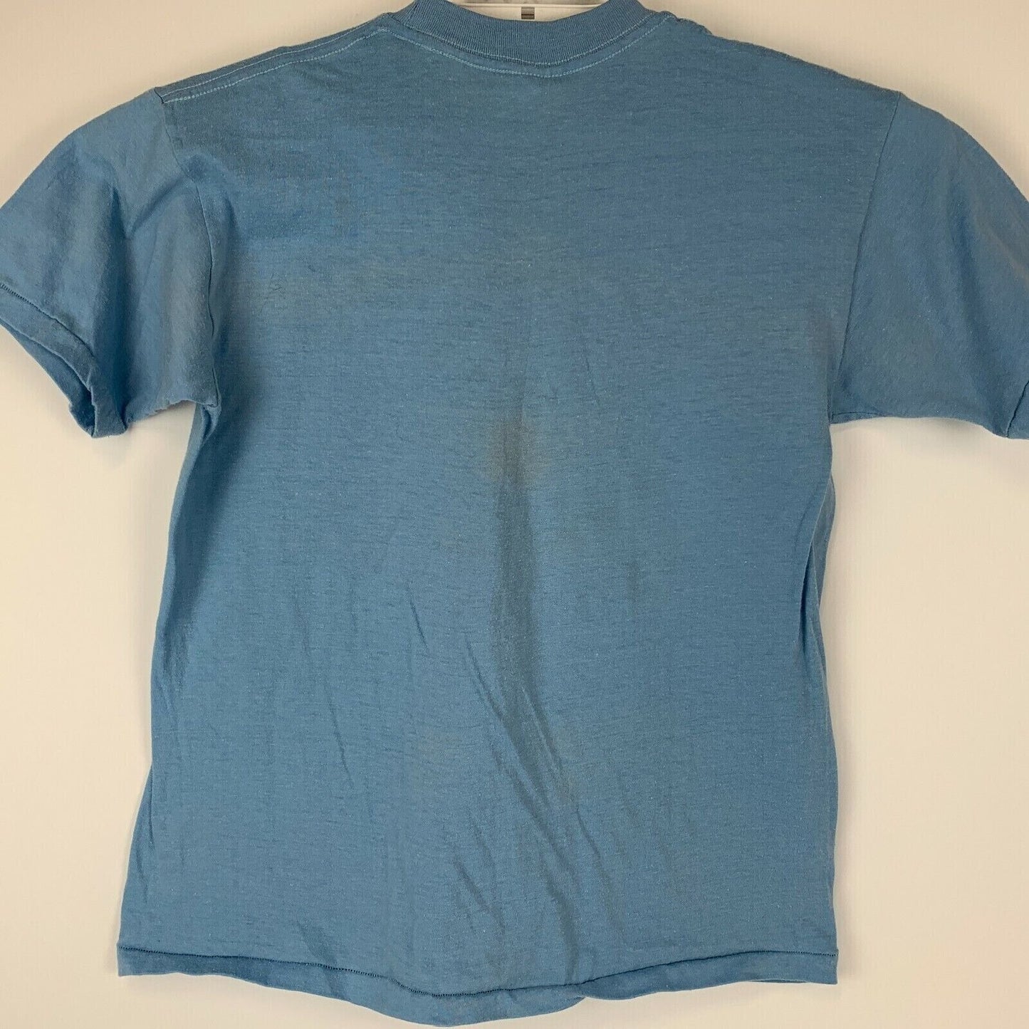 Camiseta vintage Survivor 1982 Oil Crunch, pequeña, gas, petróleo, Texas, años 80, para hombre, azul