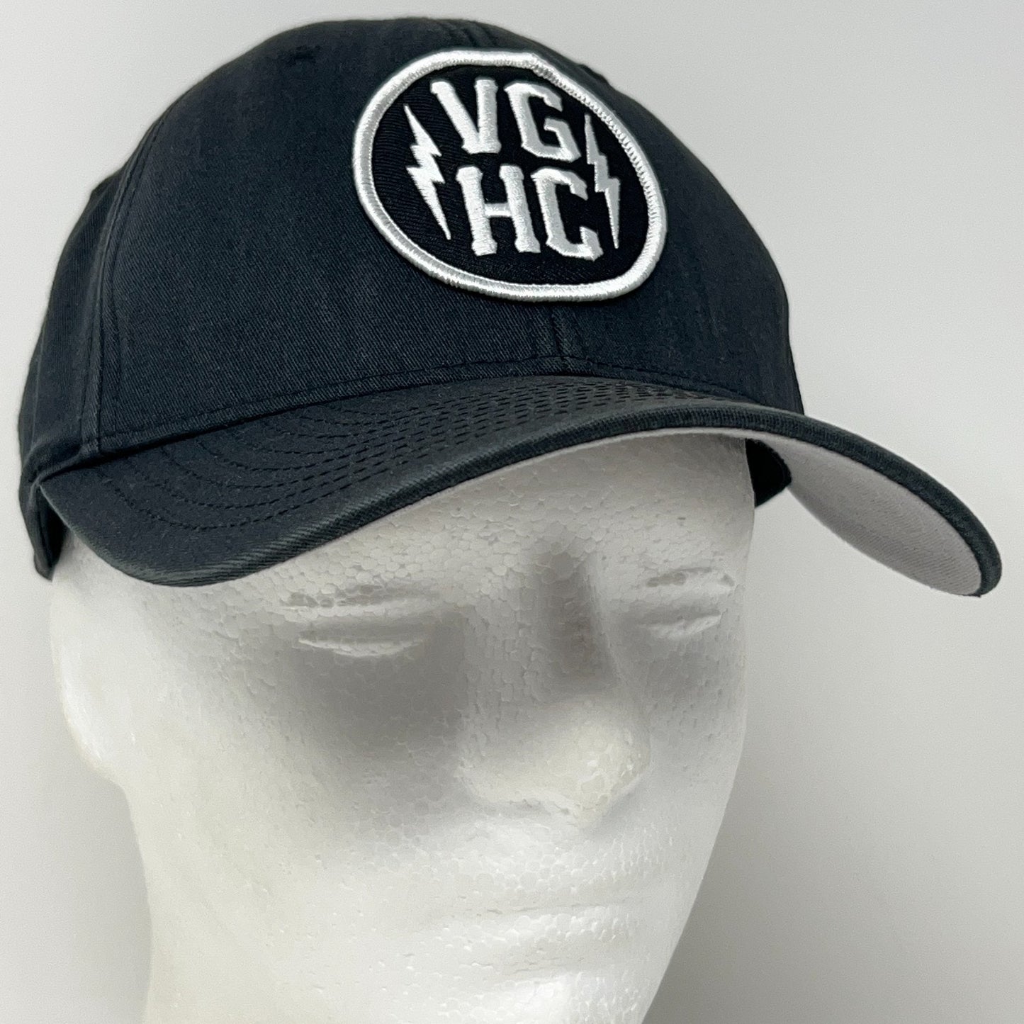 Violent Gentlemen Hockey Club Patch Hat Baseball Cap FlexFit S-M Black VGHC Bolt