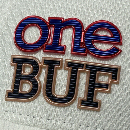 One Buf Hat Baseball Cap Buffalo Sabres Bills Onebuf New Era White Strapback - Neon Vintage