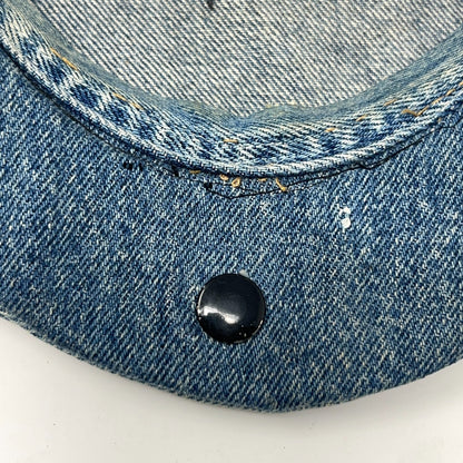 Vintage Denim Jeans Flat Cap Hat Newsboy Cabbie Handmade Blue S-M