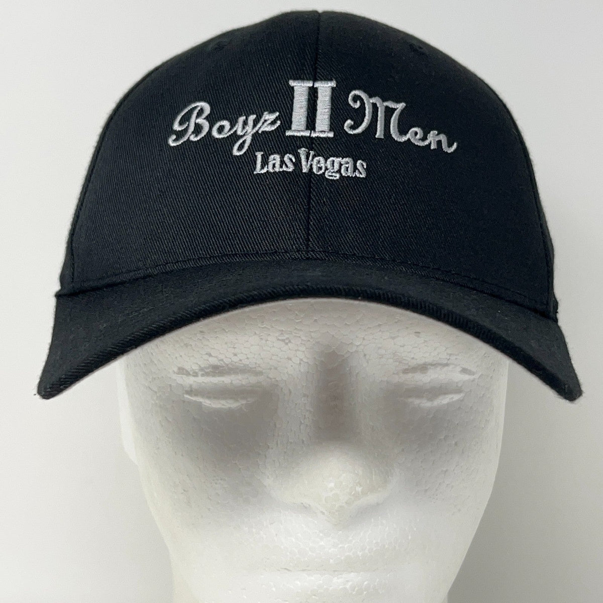 Boyz II Men Las Vegas Black Embroidered Baseball Hat Cap R&B Concert FlexFit S/M