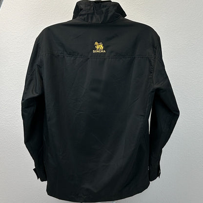Singha Beer Satin Jacket Thailand Mock Neck Long Sleeve Womens XL X-Large