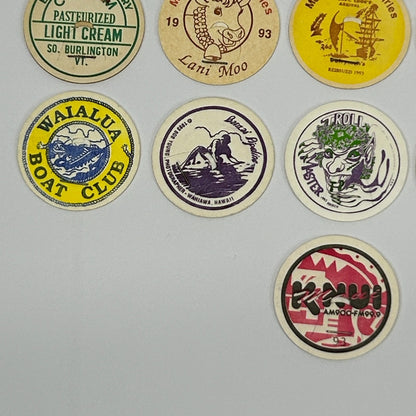 Lot of 21 Hawaii Milk Caps Pogs Vintage 90s Hawaiian Advertising Game 1993