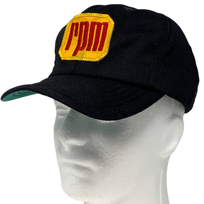 RPM Patch Snapback Hat Vintage 70s 80s Black 6 Six Panel Baseball Cap
