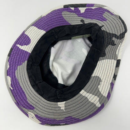 Camouflage Bucket Hat Purple Military Army Camo Fishermans Hat Pail Hat S-M