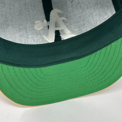 Vintage 90s Oakland Athletics Trucker Hat Baseball Cap Las Vegas A's Snapback