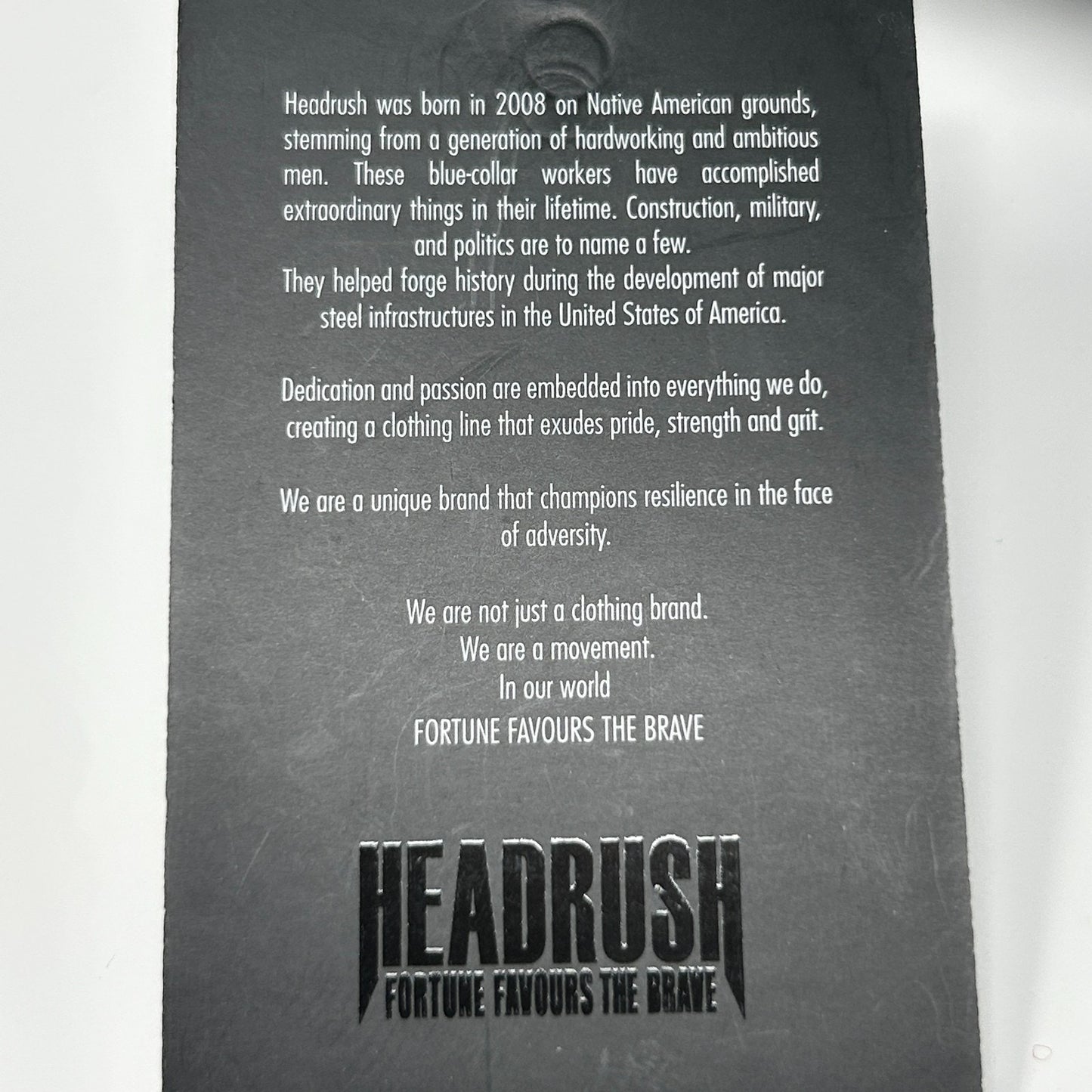 Headrush Brand Fortune Favors the Brave Hat Baseball Cap MMA Snapback Black - Neon Vintage