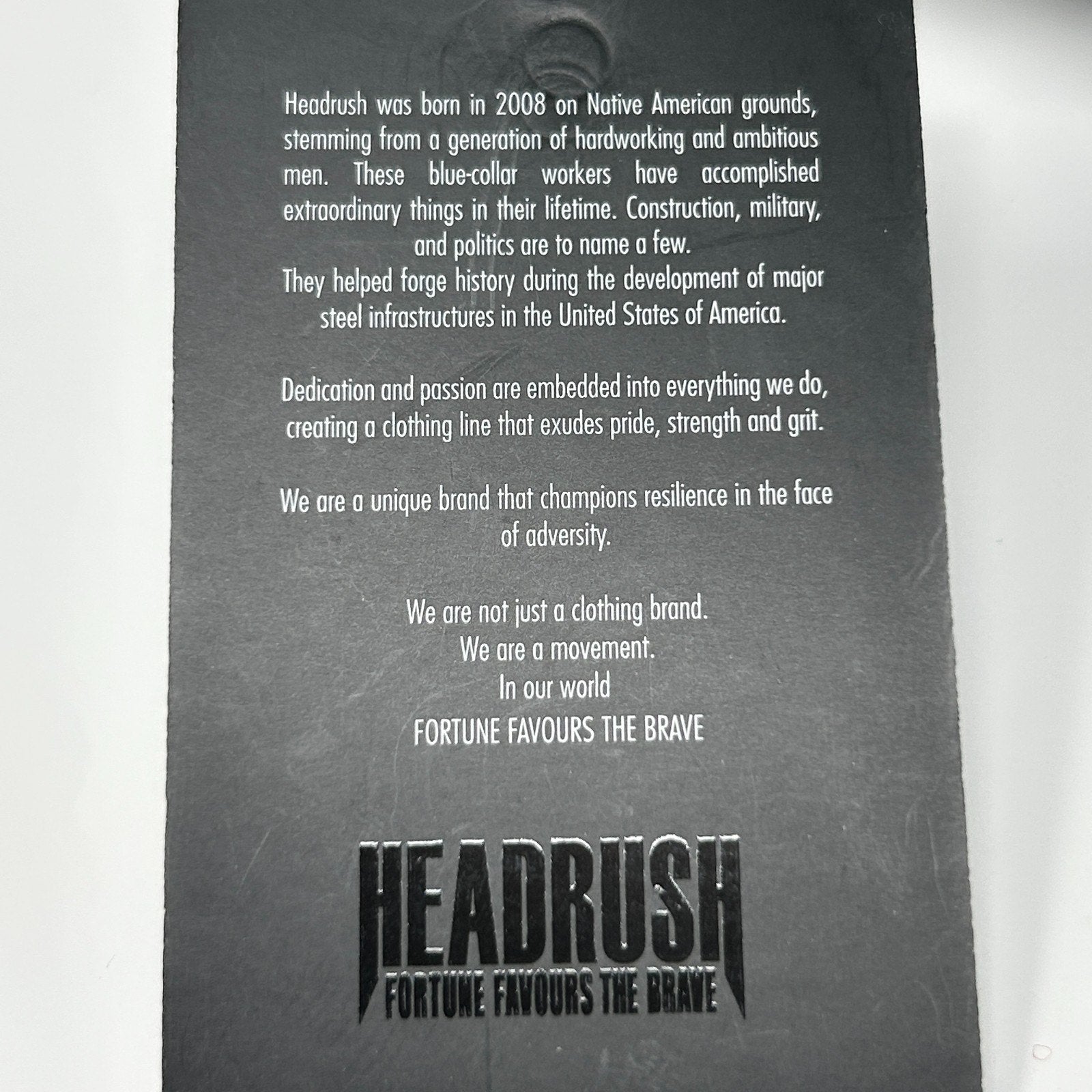 Headrush Brand Fortune Favors the Brave Hat Baseball Cap MMA Snapback Black - Neon Vintage