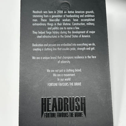 Headrush Brand Fortune Favors the Brave Hat Baseball Cap MMA Snapback Black - Neon Vintage