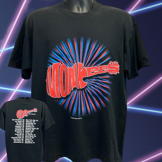 The Monkees 1997 Tour Vintage T Shirt X-Large 90s Rock Band Concert Mens Black