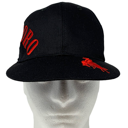 Marlboro Cigarrillos Vintage 90s Snapback Sombrero Negro Spellout Cowboy Gorra de Béisbol