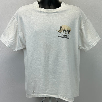 Vintage 90s Distressed Kingston Technology T Shirt Storage Products XL X-Large